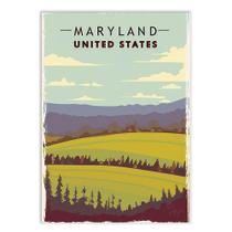 Placa Decorativa A4 Maryland Estados Unidos Usa Viagem