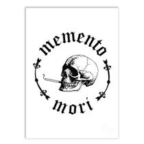 Placa Decorativa A4 Memento Mori Latim Filosofia Estoicismo