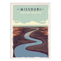 Placa Decorativa A4 Missouri Estados Unidos Usa Viagem