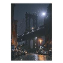 Placa Decorativa A4 Ponte Do Brooklyn Nova York Decoração Poster