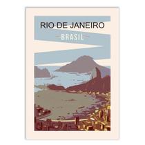 Placa Decorativa A4 Rio De Janeiro Brasil Estados Viagem
