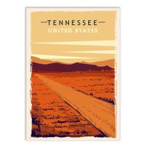Placa Decorativa A4 Tennessee Estados Unidos Usa Viagem