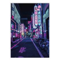 Placa Decorativa A4 Tokyo Aesthetic Bikes Poster Anime