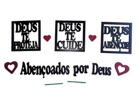 Placa decorativa abençoados por deus ml Placa decorativa abençoados por deus ml