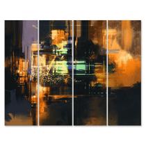 Placa Decorativa Abstrata em MDF Foto Abstrato Luzes Painel Kit 4 Placas Placa Decorativa Abstrata em MDF Foto Abstrato Luzes Painel Kit 4 Placas