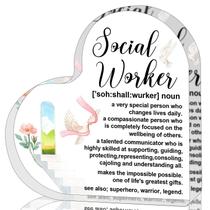 Placa Decorativa Acrílica Zatuiy - Presente para Assistente Social com Desenho de Coração Placa Decorativa Acrílica Zatuiy - Presente para Assistente Social com Desenho de Coração