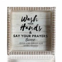 Placa decorativa Alfart Boho Farmhouse emoldurada em madeira Placa decorativa Alfart Boho Farmhouse emoldurada em madeira