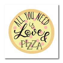 Placa Decorativa - All You Need is Love e Pizza - 1637plmk