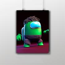 Placa Decorativa Am Ong Us Personagem Ulk Quadro Game 20X30