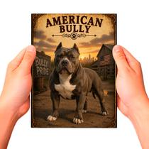 Placa Decorativa American Bully Cachorro Pet MDF Placa Decorativa American Bully Cachorro Pet MDF