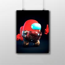 Placa Decorativa Among Us Personagem Homem De Ferro Game 20X30 Placa Decorativa Among Us Personagem Homem De Ferro Game 20X30