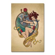 Placa Decorativa - Âncora - Mulher - 1275plmk