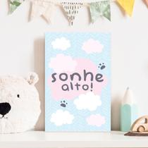 Placa Decorativa Animais Panda Sonhe Alto 30x40cm