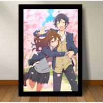 Placa decorativa anime Horimiya casal hori-san e Miyamura-Kun 20x30