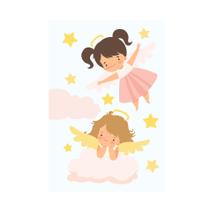 Placa Decorativa Anjos no Céu Menina 30x40cm