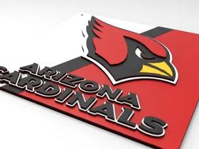 Placa Decorativa Arizona Cardinals NflMdf Camadas - Usimade Decor