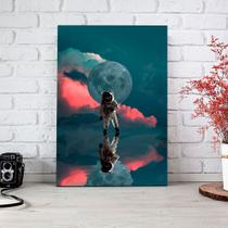 Placa Decorativa Astronauta Em Mdf 20x30cm