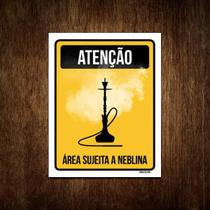 Placa Decorativa - Atenção Área Sujeita A Neblina 18X23