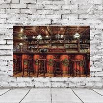 Placa Decorativa Balcão de Bar Irlandês - Papel de Parede Digital