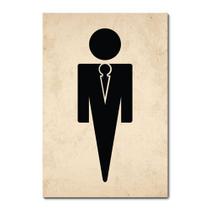 Placa Decorativa - Banheiro Masculino - 2007plmk