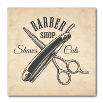 Placa Decorativa - Barber Shop - Barbearia - 2093plmk