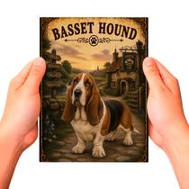 Placa Decorativa Basset Hound Cachorro Pet MDF