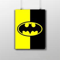 Placa Decorativa Batman logo poster - herói DC