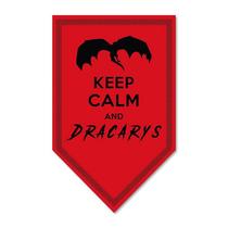 Placa Decorativa Beek - Keep Calm and Dracarys - 18x30 cm