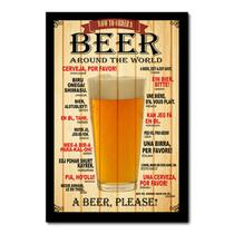 Placa Decorativa - Beer - Cerveja - 0179plmk