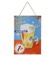 Placa Decorativa Beer Dolar em Ferro 28x0,05x40cm - Dynasty