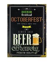 Placa Decorativa Beer Festival Oktoberfest MDF 18x24cm