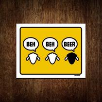 Placa Decorativa - Beh Beh Beer Cerveja 18x23