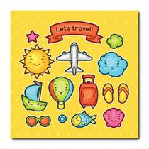 Placa Decorativa - Bichinhos - Viagem - Infantil - 1554plmk Placa Decorativa - Bichinhos - Viagem - Infantil - 1554plmk