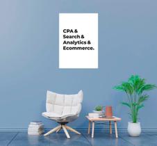 Placa Decorativa Branco CPA & Search & Analytics & Ecommerce
