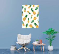Placa Decorativa Branco Simples Abacaxis Fruta 20X30Cm Placa Decorativa Branco Simples Abacaxis Fruta 20X30Cm