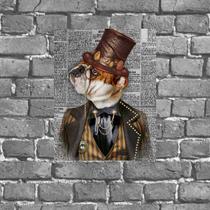Placa Decorativa Bulldog Inglês Vintage 18x27cm Placa Decorativa Bulldog Inglês Vintage 18x27cm