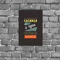 Placa Decorativa Cachaça Não É Água Não 18X27Cm