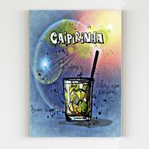 Placa decorativa caipirinha ingredientes bebida quadro