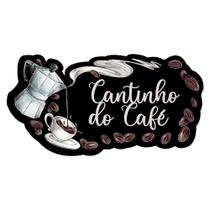 Placa Decorativa Cantinho do Café Bule e Xícara 3D 19x36,7cm Placa Decorativa Cantinho do Café Bule e Xícara 3D 19x36,7cm