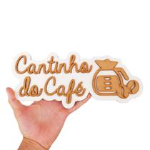 Placa Decorativa Cantinho Do Café Em Mdf - Quadro Decorativo