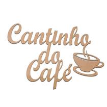 Placa Decorativa Cantinho Do Café Mdf Natural F031