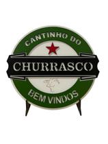 Placa Decorativa Cantinho do Churrasco Cervejas Meu Boteco Amigos Bem Vindos