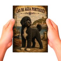 Placa Decorativa Cão de Água Português Cachorro Pet MDF Placa Decorativa Cão de Água Português Cachorro Pet MDF