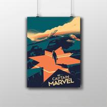 Placa Decorativa - Capitã Marvel - Poster