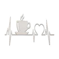 placa decorativa cardiograma café mdf branco Hub18