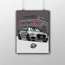 Placa Decorativa Carro Audi A3 - Desenho Arte 20X30Cm
