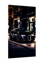 Placa decorativa - carro preto bugatti luxo cidade Placa decorativa - carro preto bugatti luxo cidade