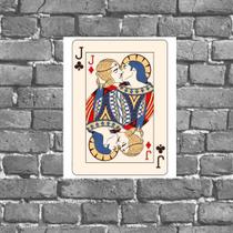 Placa Decorativa Carta De Baralho Gay 18x27cm Placa Decorativa Carta De Baralho Gay 18x27cm