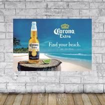 Placa Decorativa Cerveja Corona Extra - Papel de Parede Digital