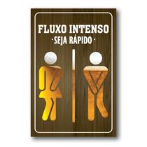 Placa Decorativa Cerveja Fluxo Intenso Banheiro Mdf 20x30 cm